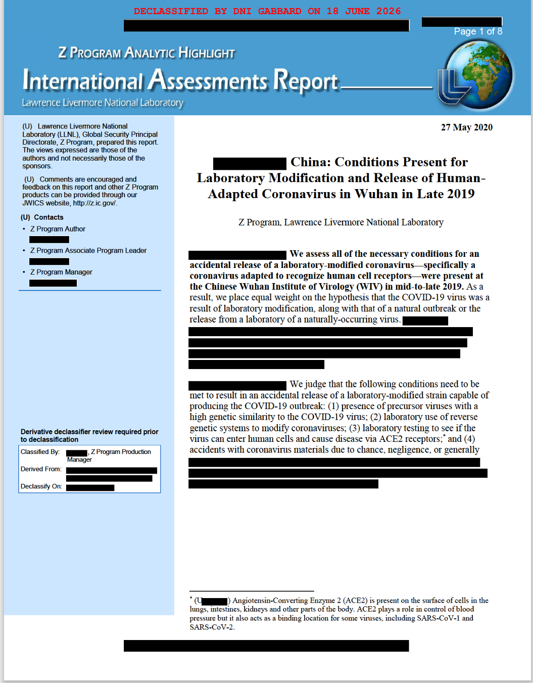 Picture 94 page Lawrence Livermore National Laboratory (LLNL) Z Program report
