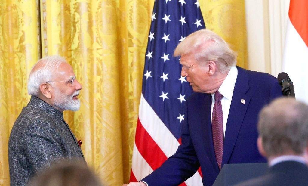 Picture of Prime Minister Narendra Modi and President Donald J. Trump