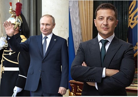 Picture of Puttin and Zelensky
