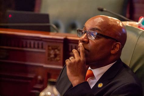 Picuture of Illinois Attorney General Kwame Raoul is on the Illinois House floor in May 2023