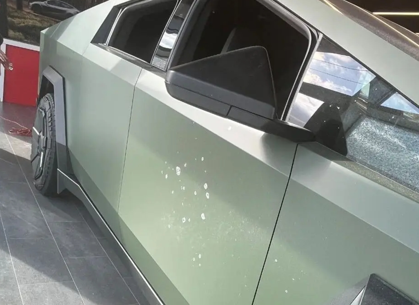 Picture of Tesla vehicle that was shot
