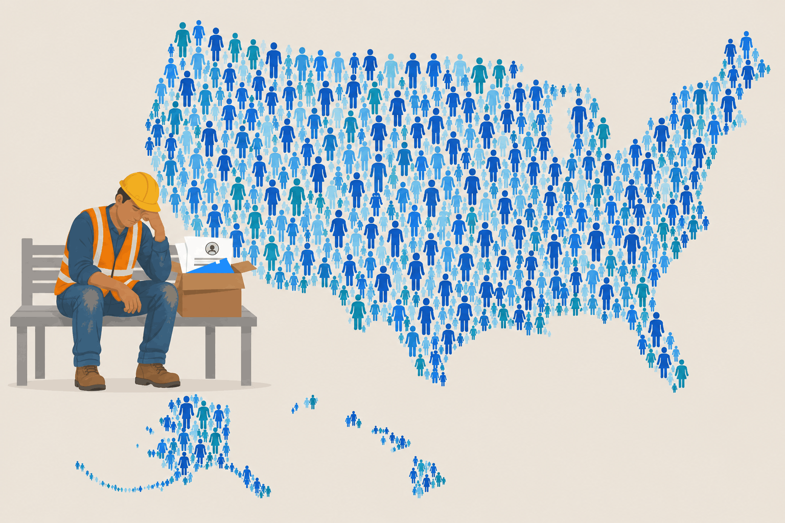 US Unemployment Carton Image