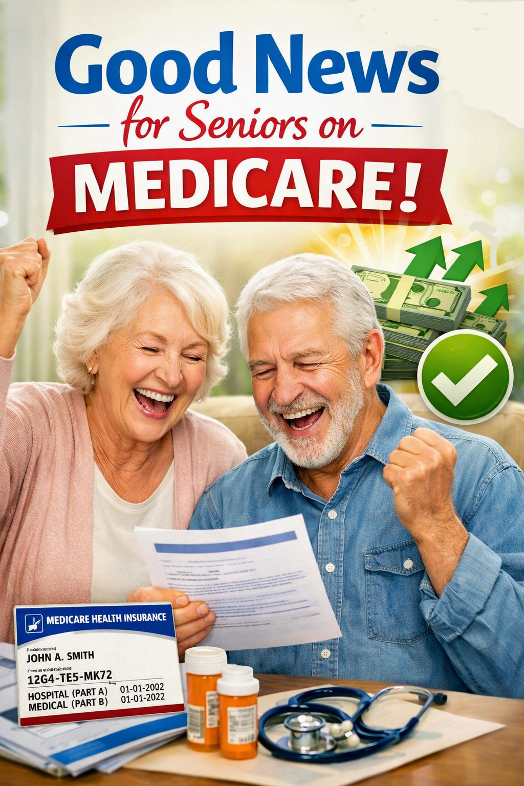 Picture of two senior citizens celebrating